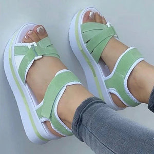 New Summer Women Heels Sandals Soft Platform Wedges Shoes Footwear