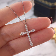 画像をギャラリービューアに読み込む, Fashion Women&#39;s Cross Pendant Necklace Crystal Cubic Zirconia Wedding Necklace t09 - www.eufashionbags.com