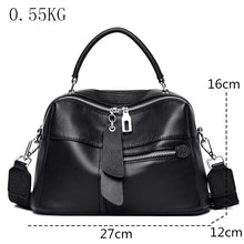 Charger l&#39;image dans la galerie, High Quality Cowhide Shoulder Bag for Women messenger Bags Genuine Leather Handbag a123