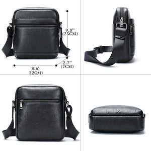 Men's Leather Shoulder Bag Husband Gift Fashion Black Designer Crossbody Bags Purse Messenger Bag