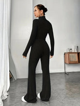 画像をギャラリービューアに読み込む, Spring Knitted 2 Piece Sets Women Tracksuit Long Sleeve Vintage Sweater Crop Top Flare Pants Stretch Matching Suit Outfit