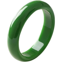 Carica l&#39;immagine nel visualizzatore di Gallery, Natural Green Jade Bangle Bracelet Genuine Hand-Carved Fine Charm Jewellery
