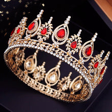 Carica l&#39;immagine nel visualizzatore di Gallery, AB Colors Royal Queen Wedding Crown for Tiaras Bridal Diadem Round Crystal Circle Hair Jewelry Accessories