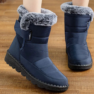 New Women's Winter Boots For Women Low Heel Snow Boots Fur Mid-Calf Shoes h11
