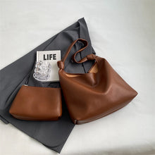 画像をギャラリービューアに読み込む, 2 Pcs/set Fashion Women&#39;s Leather Shoulder Bag Large Hobo Handbags Tote Purses s09