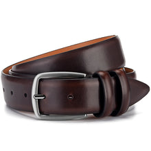 Carica l&#39;immagine nel visualizzatore di Gallery, Genuine Leather Belts For Men High Quality Classic Cowskin Belt Business Pin Buckle