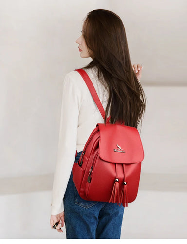 Fashion Women Soft Leather Backpacks School Book Bags Large Shopping Travel Knapsack a07