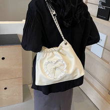 Laden Sie das Bild in den Galerie-Viewer, Green Bow Design PU Leather Shoulder Bag for Women 2024 Y2K Fashion Chain Bag