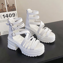 Carica l&#39;immagine nel visualizzatore di Gallery, High Heels Women Sandals Summer Platform Shoes Cover Heel Sandales x40