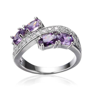 Fashion Purple Zirconia Rings for Women Jewelry Gift hr19 - www.eufashionbags.com
