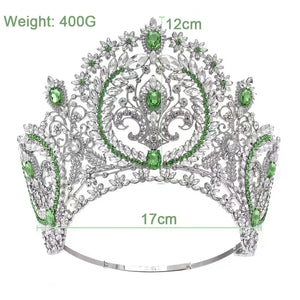 Luxury Miss Teen Earth Pageant Big Crown Adjustable Headband y100