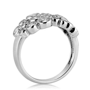 Multi Round Cubic Zirconia Women Rings Sparkling Silver Color Fashion Jewelry hr58 - www.eufashionbags.com