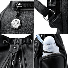 Cargar imagen en el visor de la galería, High quality Leather Backpack Women Fashion Shoulder Bag Large Travel Backpack School Bags a47