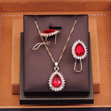 Charger l&#39;image dans la galerie, Princess Tiaras Bridal Jewelry Sets for Women Choker Necklace Earrings Set With Crown Wedding Pendants Jewelry Set