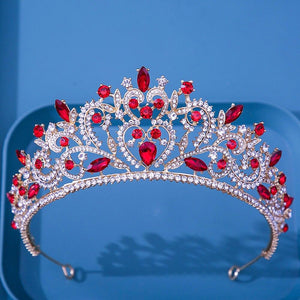 Silver Color Opal Tiaras Crown Rhinestone Headband Wedding Hair Jewelry bc53 - www.eufashionbags.com