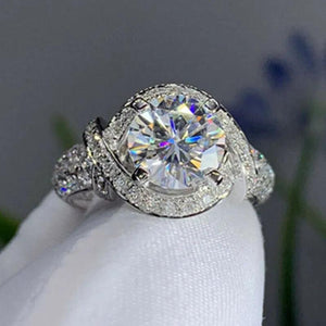 Full Paved Women Wedding Rings Cubic Zircon Crystal Rings t09 - www.eufashionbags.com