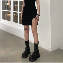 Laden Sie das Bild in den Galerie-Viewer, Winter Platform Ankle Boots For Women Fashion Side Zippers Short Boots  h01