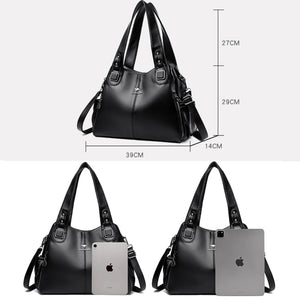 Genuine Casual Tote Bag Luxury Handbags Women Bags Designer Purses and Handbag High Quality Leather 2 Layers Hand Bags white