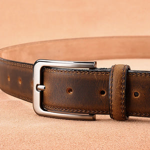 Luxury Men Vintage Cowhide Belt High Quality Genuine Leather Waist Belt t50