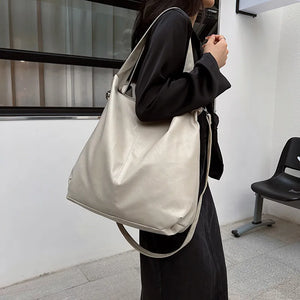 Large Fashion Leather Tote Bag for Women Retro Shoulder Bag z86