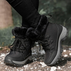 Couples Ankle Boots Warm Plush Platform Shoes for Women Snow Boots x60