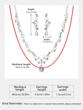 Cargar imagen en el visor de la galería, Bridal Headwear Set Crown Necklace Earrings Four Piece Fashion Tiaras Suitable for Women&#39;s Wedding and Birthday Parties