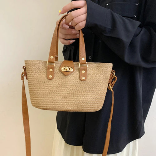 2024 New Summer Straw Bags for Women High Quality Shoulder Bag purse a176