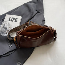 Cargar imagen en el visor de la galería, Splicing Leather Fashion Retro Women Handbags and Purses Vintage PU Leather Crossbody Bags Shoulder Bags