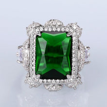 Load image into Gallery viewer, Green Cubic Zirconia Women Rings Wedding Jewelry Gift hr187 - www.eufashionbags.com