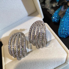 画像をギャラリービューアに読み込む, Dazzling Claws Design Earrings for Women Silver Color Sparkling Crystal Cubic Zircon Piercing Earrings Statement Jewelry