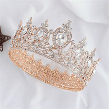 Charger l&#39;image dans la galerie, Luxury Rhinestone Tiaras and Crowns Bridal Crystal Diadem Hair Jewelry dc27 - www.eufashionbags.com
