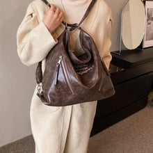 画像をギャラリービューアに読み込む, Retro Large Shoulder Bags  for Women Tote Bag Winter Fashion PU Leather Purse n312