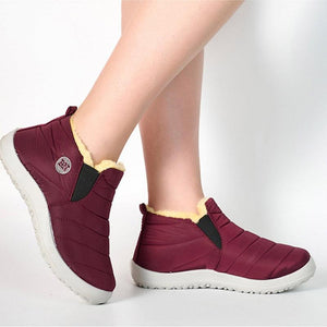 Women Warm Fur Shoes For Winter Female Flats Slip On Loafers Light Casual Shoes - www.eufashionbags.com