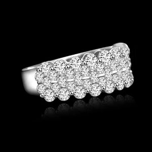 Luxury Round Aesthetic Eternity Band Ring For Women Valentine's Day gift n01