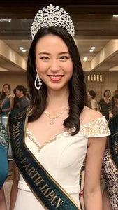 Miss Earth Japan Rhinestone Wedding Hair Accessories Princess Pageant Crowns y15