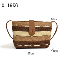 Load image into Gallery viewer, New Summer Beach Straw Bags for Women Straw Shoulder Crossbody Bags a177
