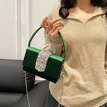 Load image into Gallery viewer, Fashion Women Rhinestone Evening Bag mobile phone Flap bag a173