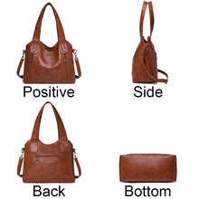 Cargar imagen en el visor de la galería, Luxury Shoulder Tote Bag for Women Vintage Handbags High Quality Designer Crossbody Messenger Bag with Large Hand Bag
