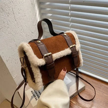 画像をギャラリービューアに読み込む, Winter Crossbody Bags for Women Shoulder Bag New Lamb Plush Velvet Bag Lady Small Square Handbag French Korea Style ショルダーウォレット