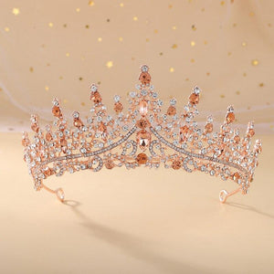 Princess Queen Opal Crystal Tiaras Crowns Wedding Hair Accessories bc107 - www.eufashionbags.com