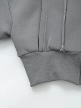 Cargar imagen en el visor de la galería, Pant Sets For Women Fashion Long Sleeve Zipper Jacket Elastic Hem Short Side Pocket Hooded Basic Coat + Trousers Suit