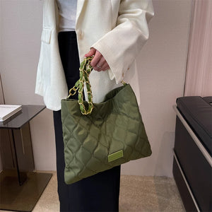 Trendy Fashion Soft Shoulder Bag for Women Chain Zipper Tote Purse z69