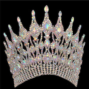 Luxury Big Wedding Crown Crystal Large Round Queen Wedding Hair Accessories y101