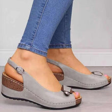 Charger l&#39;image dans la galerie, Women Pointed Toe Wedge Heels Sandals Summer Shoes Women Heeled Sandals