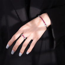 画像をギャラリービューアに読み込む, Charms Red Crystal Bangle Adjustable Ring Luxury Designer Jewelry Bracelet for Men Women Couples