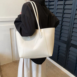 Large PU Leather Shoulder Bag for Women Fashion Trendy Handbags Tote Purse z71