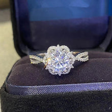 Laden Sie das Bild in den Galerie-Viewer, Flower Shaped Cubic Zirconia Wedding Rings for Women Aesthetic Finger Accessories x29