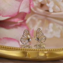 Load image into Gallery viewer, Gold Color Butterfly Stud Earrings Double Layer Luxury Women&#39;s Ear Accessories x03