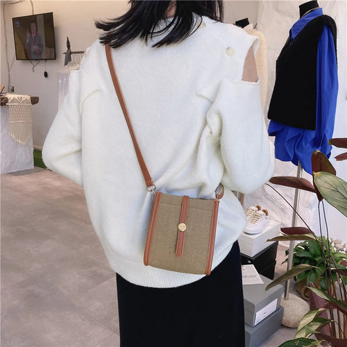 Fashion Small Canvas Crossbody Messenger Bags for Women Mini Shoulder Bag q377