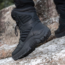 画像をギャラリービューアに読み込む, Men Military Leather Boots Army Platform Shoes Warm Plush Couple Platform Ankle Boots x59